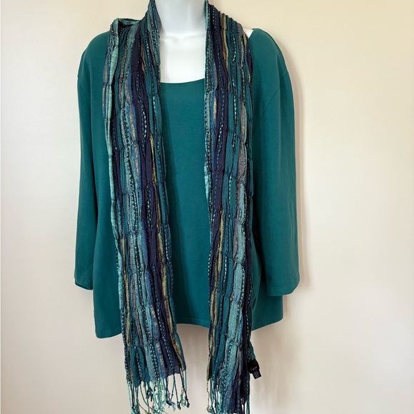 Eileen Fisher Teal Women's Top - Picture 4 of 7